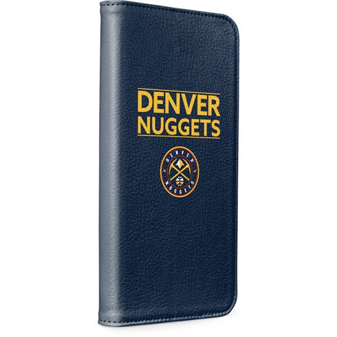 NBA Denver Nuggets Standard - Light Blue iPhone 15 Pro Folio Case